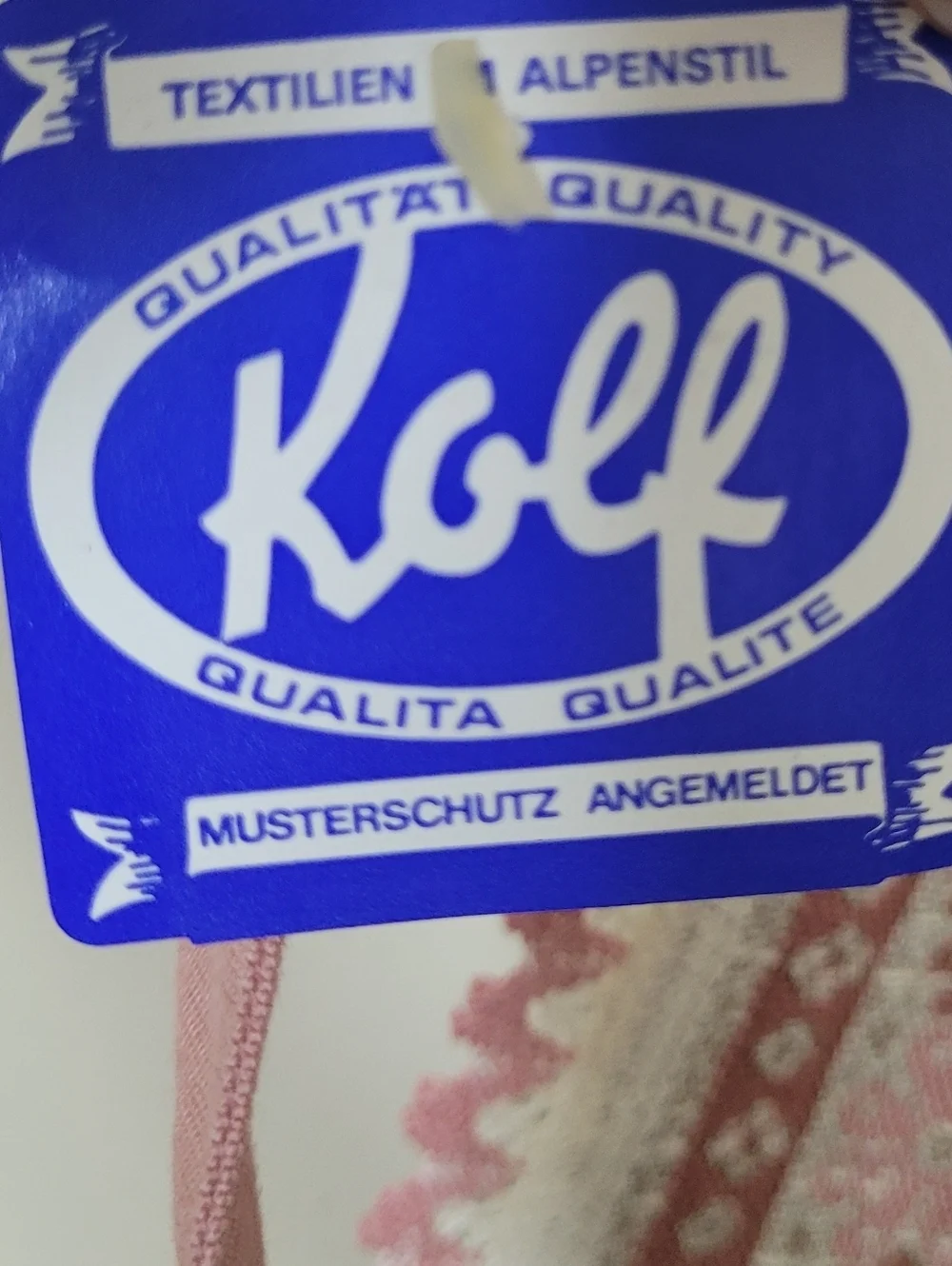 Vintage Kolf Austria Apron & Matching Oven Mit NWT Crochet Trim Linen Cotton